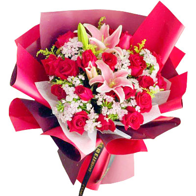 娄底18朵红玫瑰百合，永远牵手到老
