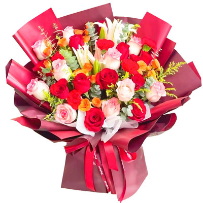 娄底22朵玫瑰百合，追求真爱幸福